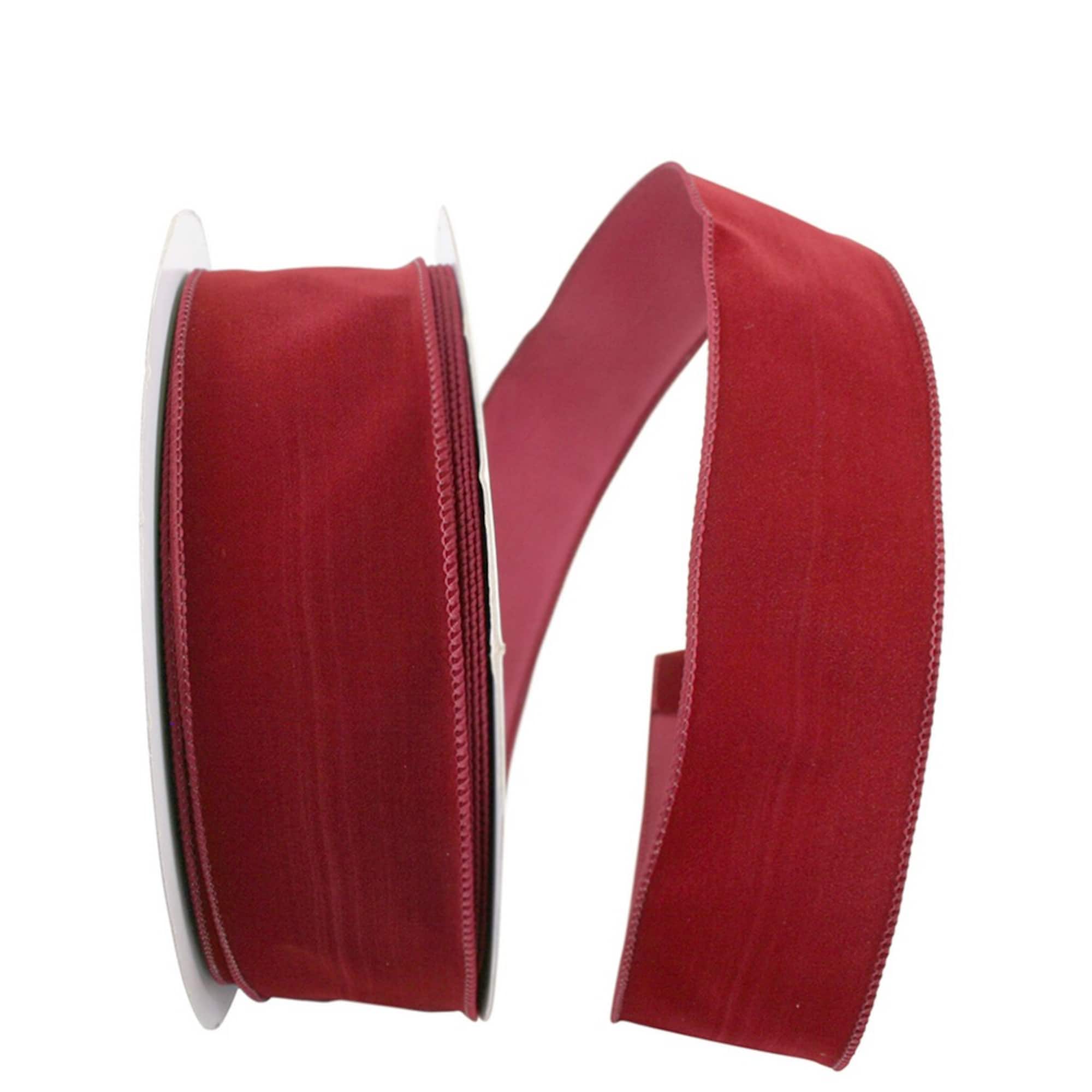 JAM Paper 2.5" x 50yd. Wired Velvet Ribbon